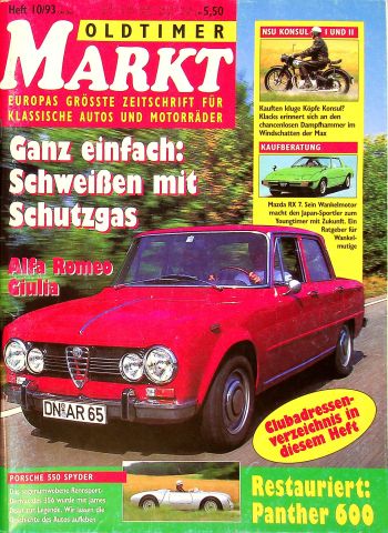 Deckblatt Oldtimer Markt (10/1993)